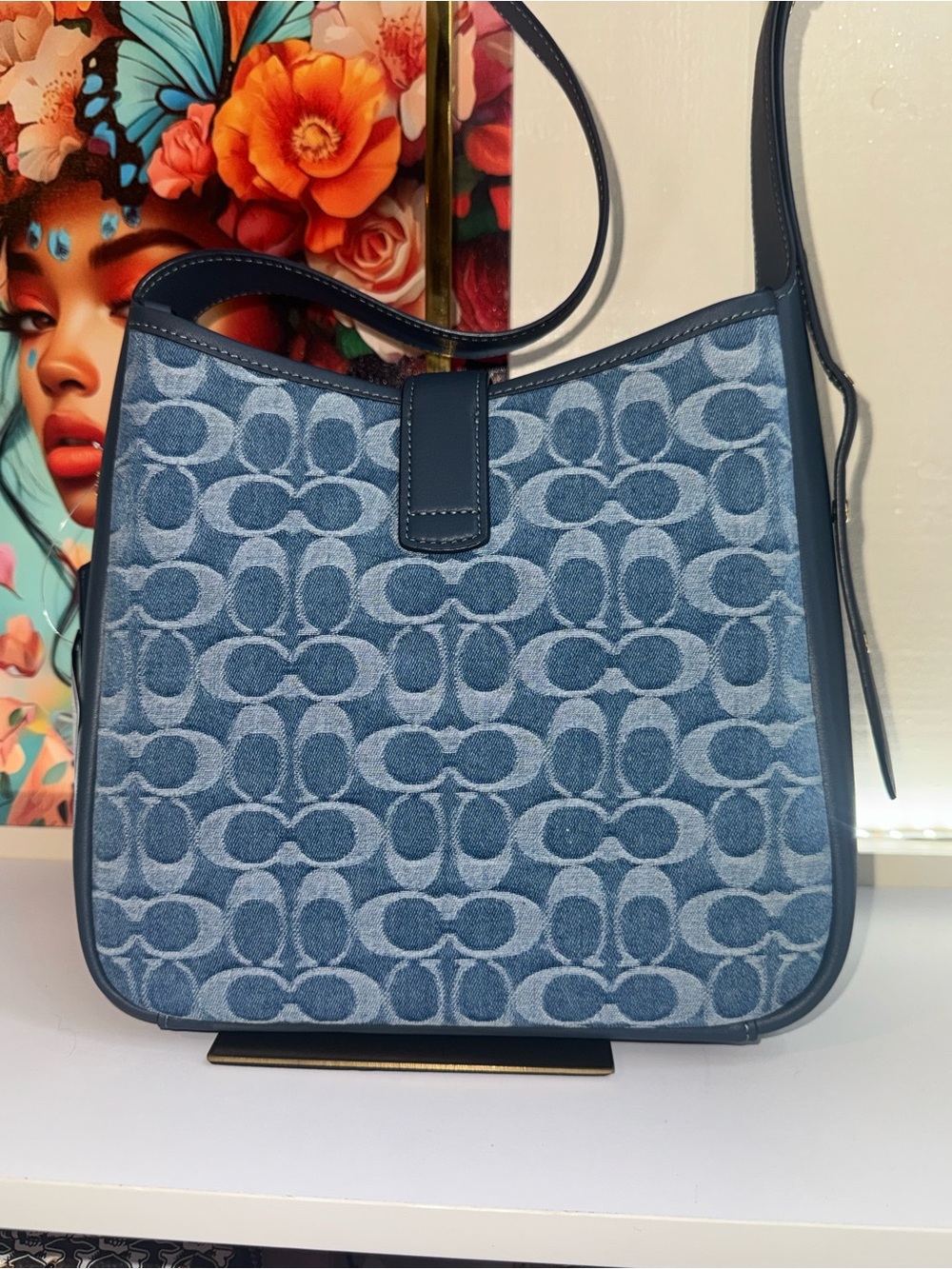 NWOT Coach DENIM Signature Turnlock Crossbody Bag - Authenticated by Poshmark - Picture 5 of 9